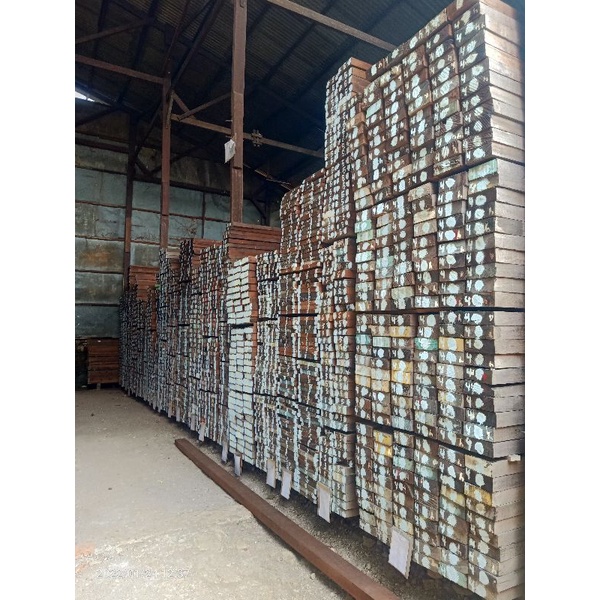 kayu merbau papua oven, balok bahan kusen, 250x6x15