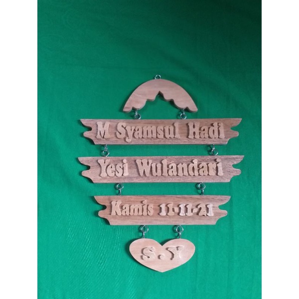 Hiasan Dinding/Papan Nama kayu