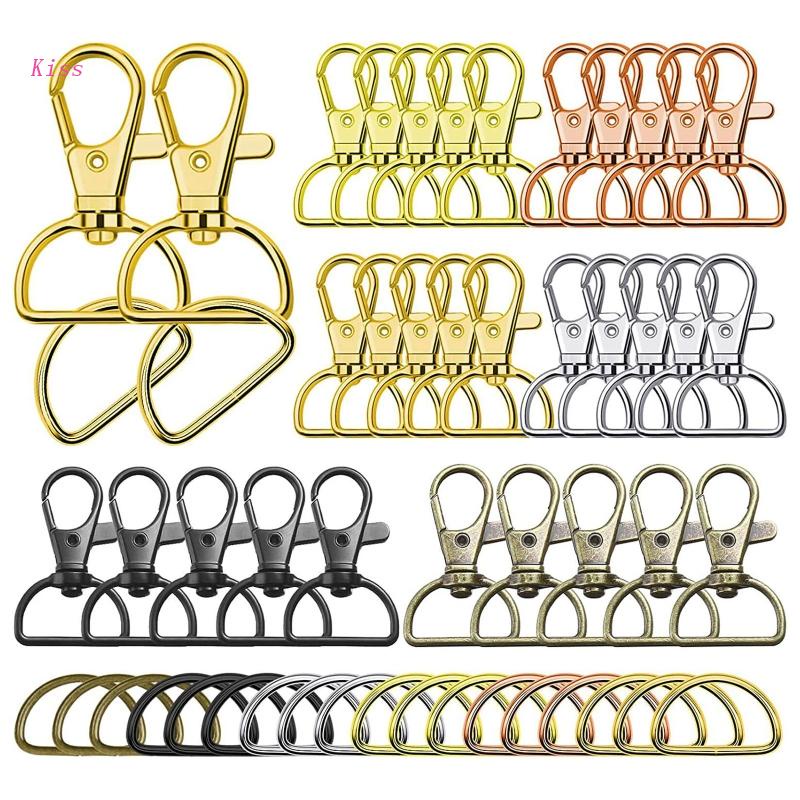 Kiss 120pcs Ring Kait Lobster Praktis 6 Warna Untuk Tas Handbagdompetperhiasan