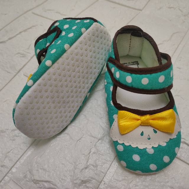 SNI Sepatu prewalker pita LUSTY BUNNY anti slip polkadot anak bayi perempuan