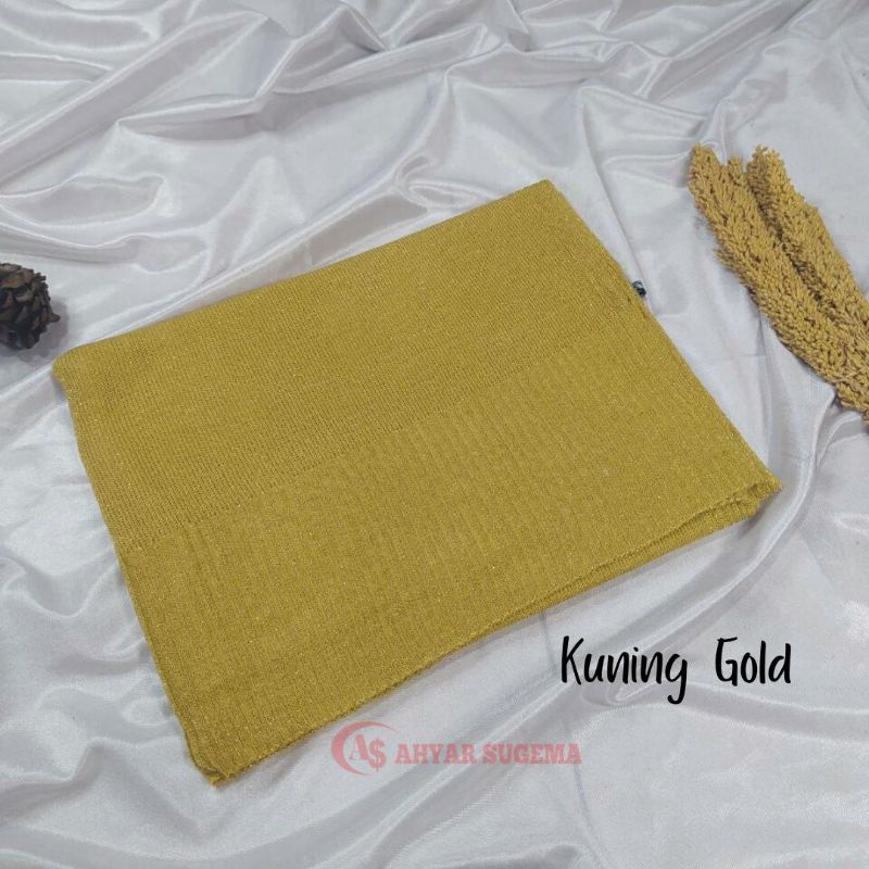 Pashmina Gliter Rajut Premium GOLD || Kerudung Pesta Kerudung Pernikahan || Pashmina Rajut Pengantin