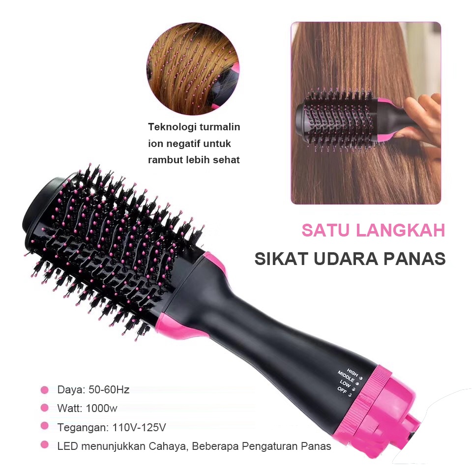 CINSEER 2 in 1 Satu Langkah Sikat Pengering Rambut dan Penata Rambut Penata Rambut Listrik Hot Air Salon Reduce Frizz 1000W