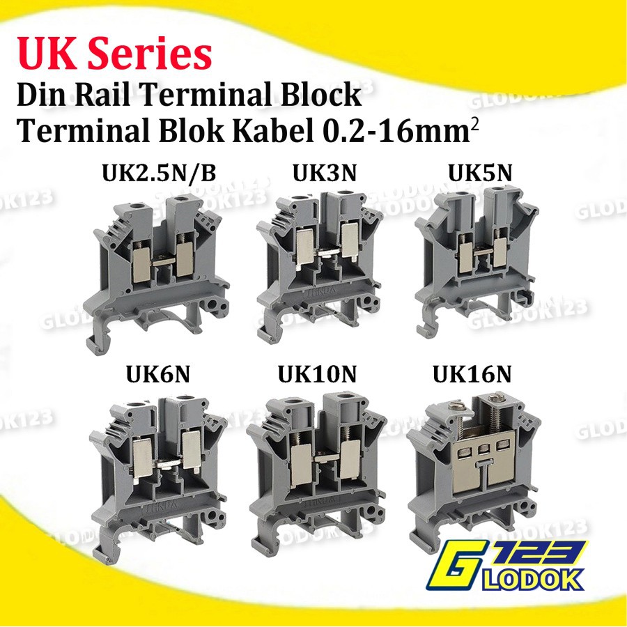 Terminal Block Din Rail 800V UK2.5N UK3N UK5N UK6N UK10N UK16N UK35N