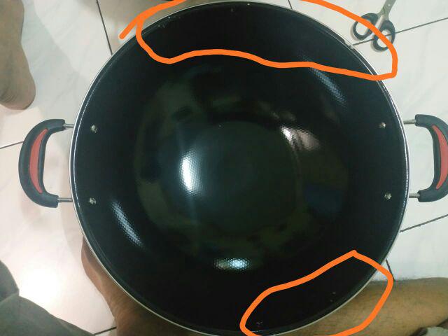 Wajan Enamel Kuping Warna Hitam Uk 34inch