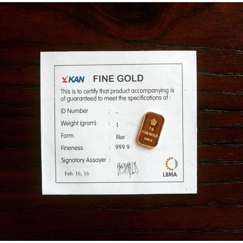 Emas mulia Antam retro 1 gram.