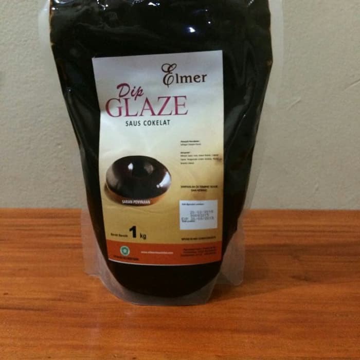 

Elmer Dip Glaze Dark Cokelat 1kg | saus coklat choco( packing pabrik )