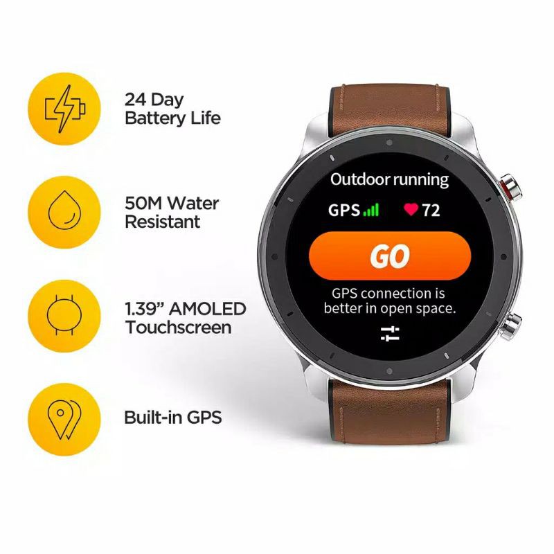 Amazfit GTR 47mm Smartwatch - Jam Tangan Smart Watch 47 mm GTR AMOLED International Version-1