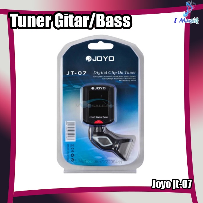 Tuner Joyo JT-01 dan JT-07 Chromatic Clip Layar - TUNER UNTUK GITAR AKUSTIK,GITAR ELEKTRIK,BASS,BIOLA