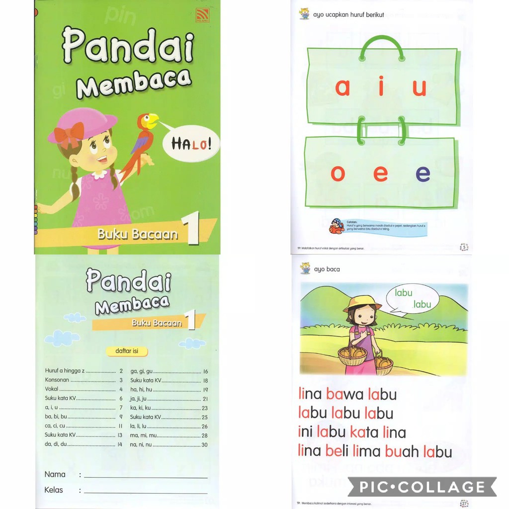 PAUD TK Buku Set Mengeja Bahasa Indonesia Pandai Membaca Bahasa Indonesia (Harga satu set 8buku)