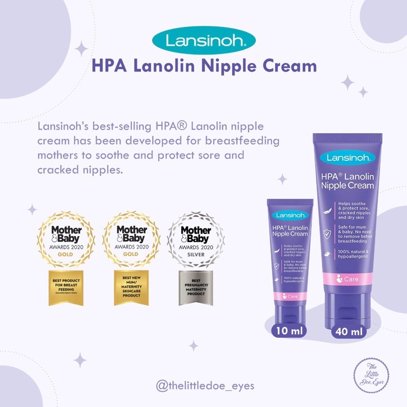 [READY] Lansinoh HPA Lanolin Nipple Cream bonus oral cleaner