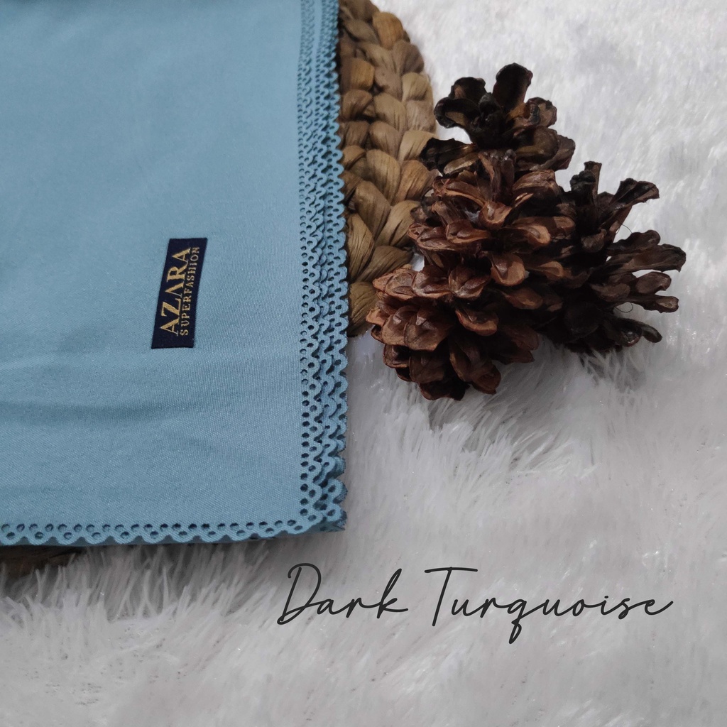 HIJAB AZARA VOAL LASERCUT, VOAL AZARA, JILBAB SEGI EMPAT AZARA VOAL LC, AZARA VOAL JAPAN LC-Dark Turquoise