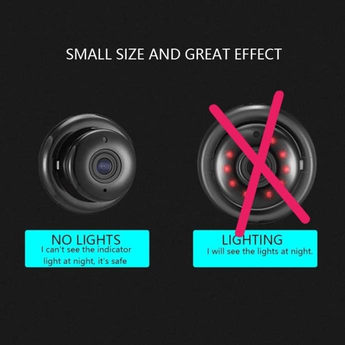 Spy Ip Hd Mini Camera Kamera Cctv Gantung Night Vision 360Eyes