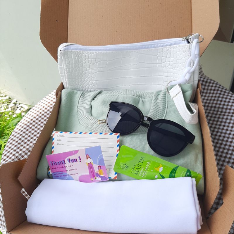 OOTD Lilac Sweater Oversize Crop Special Gift Box Kado Wanita Hampers ONE SET-5