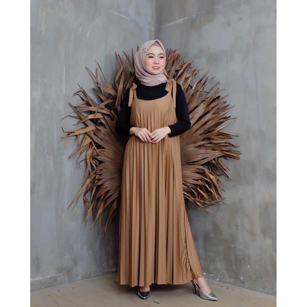 Paling Inspiratif Gamis Overall Plisket - Retired and Crazy