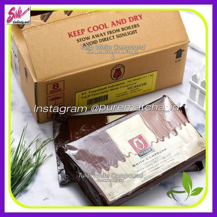 

SAKMACOKLAT- COKLAT PUTIH BATANG WHITE CHOCOLATE COMPOUND COKELAT TULIP COCOA 1 KG -MAKANAN-MINUMAN.