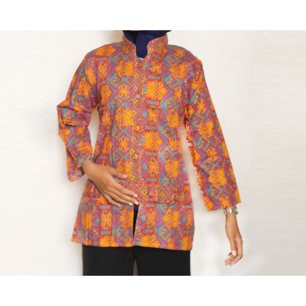 Blouse Batik Wanita I Blus Batik I Blus Kerja Wanita Batik Aster