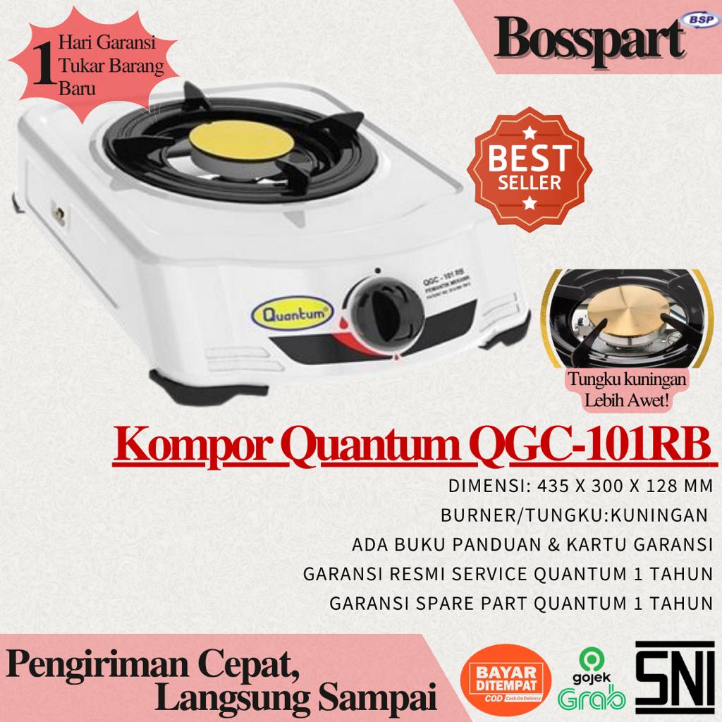 QUANTUM Kompor Gas 1 Tungku QGC-101RB (warna putih)