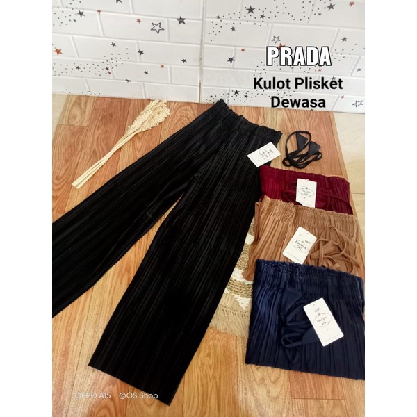 Kulot Plisket Prada - Kulot Wanita - Celana Wanita - Celana Plisket