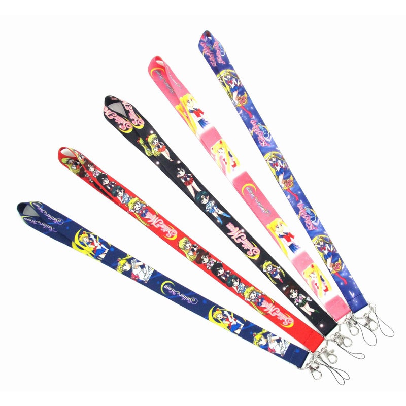 Sailor Moon Tali Lanyard Handphone / Kartu Identitas Motif Sailor Moon Anti Jatuh