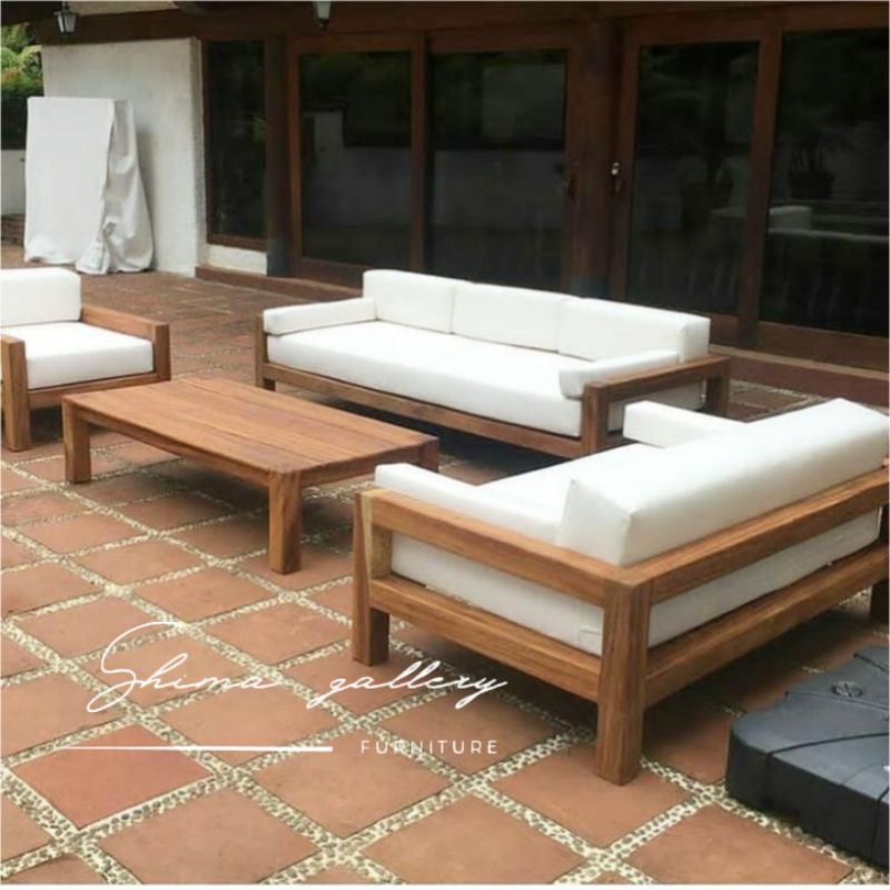 Kursi tamu minimalis mewah / Kursi tamu kekinian / Kursi tamu kayu jati