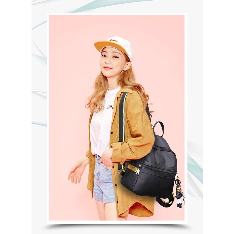 Tas Ransel Wanita Korea Fashion Style Kasual Tas Punggung Backpack Cewek Import Kulit Sintetis Satu7an T102