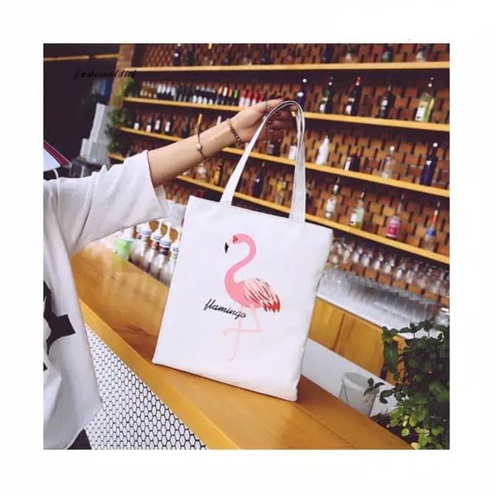 Totebag Wanita Flaminggo - Tas Sekolah - Tas Kerja - Totbag Flaminggo - Tas Flaminggo