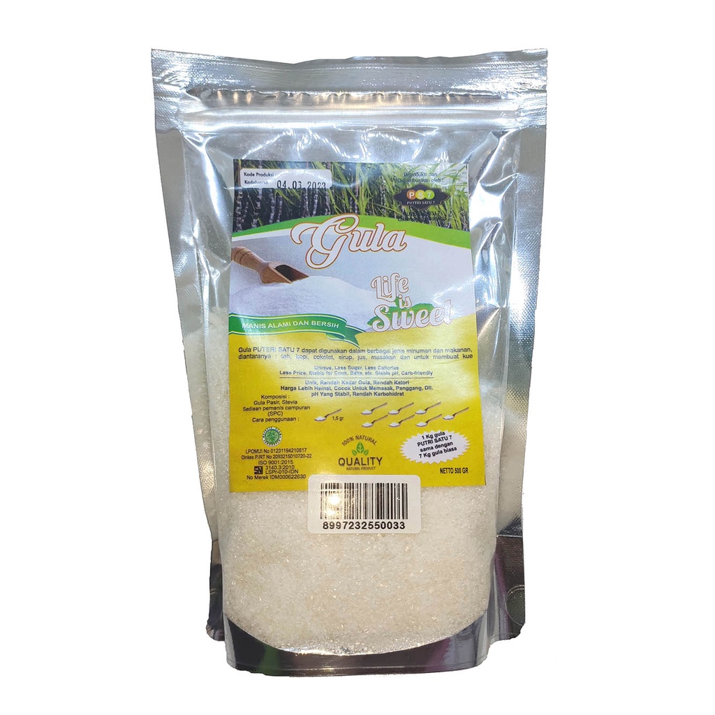 

Gula Sehat Rendah Kalori PS7 Kemasan 500gram