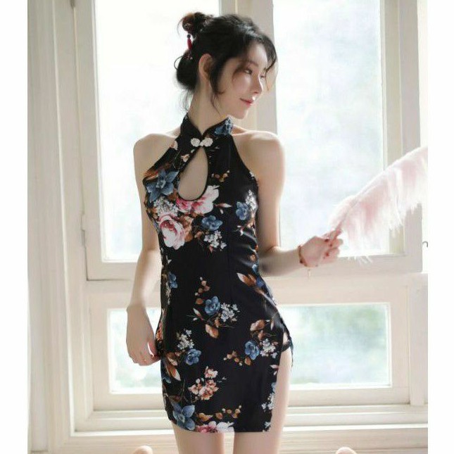 Dress Lingerie Cheongsam Qipao Flower China Cosplay Fit XL