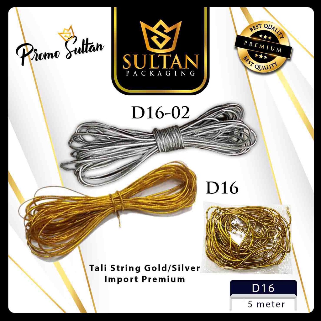 

SULTAN - Tali String emas - Tali String Elastis 5m - D16