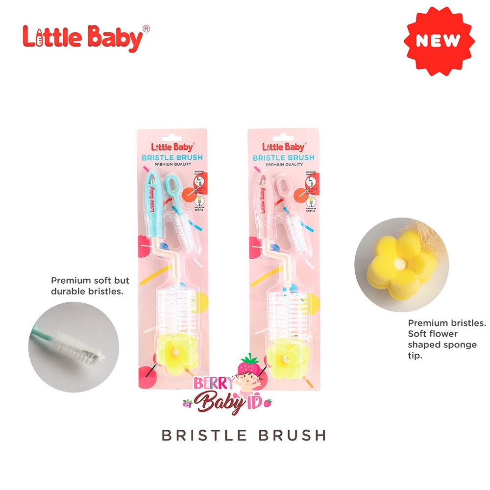 Little Baby Bristle Brush Sikat Botol Bayi Spons &amp; Bristel Berry Mart