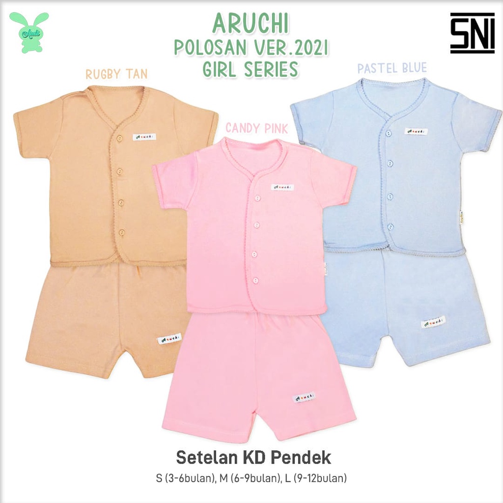 Aruchi Setelan Pendek Kancing Depan Isi 1pcs