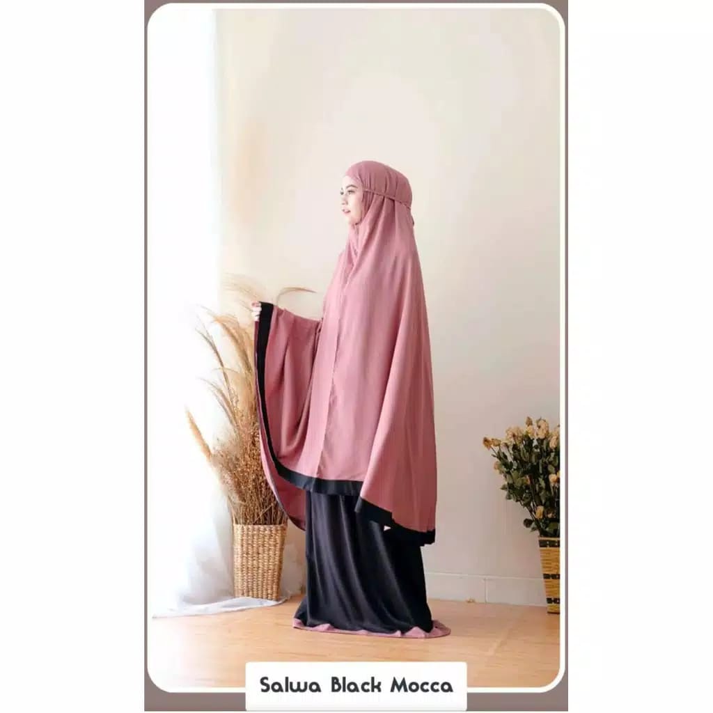 Mukena Salwa Polos Mukena Bali Dewasa Jumbo Murah Adem Saliha Terbaru mukena baneska polos