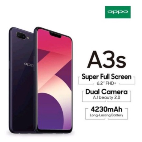 hp oppo a3s smartphone 6+128GB baru termurah handphone