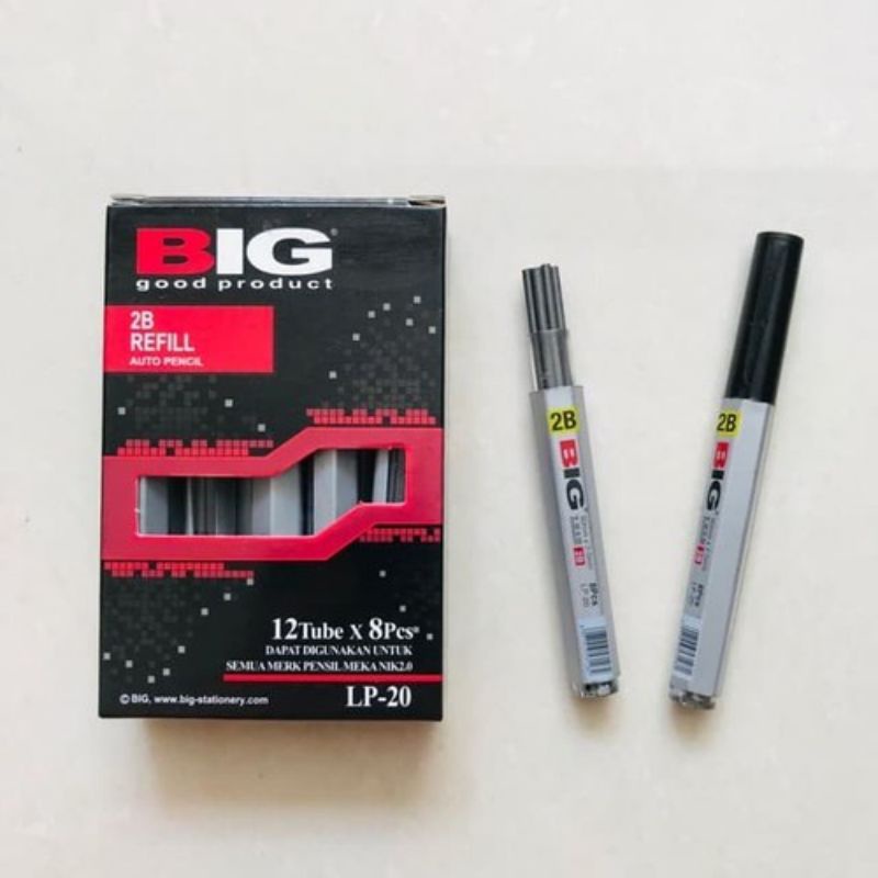 BIG Isi Refill Pensil Mekanik 2B 2.0mm Murah 8Pcs