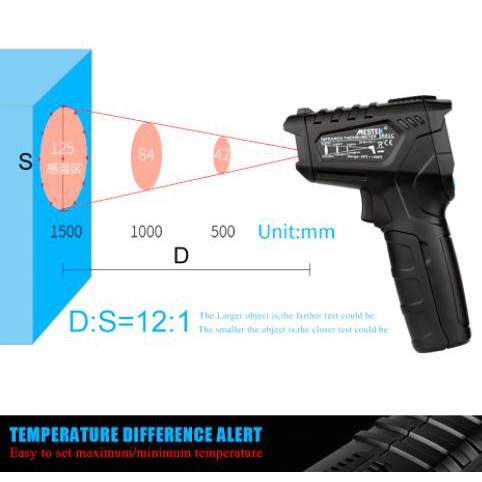 Infrared Thermometer Temperature Meter Tester Non Contact Industrial -50~800C MESTEK IR01D