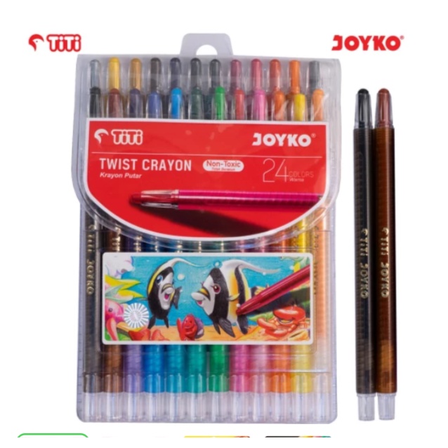 

Crayon JOYKO Twist / Crayon Putar PANJANG 24 Warna