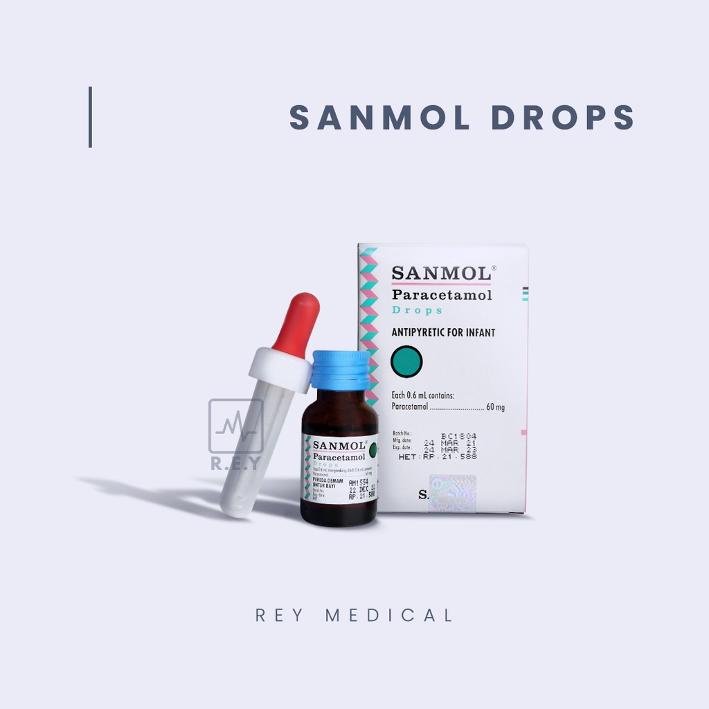 Sanmol Drops Paracetamol Panas Demam Bayi 15 ml