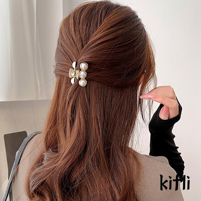 Jepit Rambut Poni,Bahan Alloy Aksen,Mutiara Imitasi,Untuk Wanita