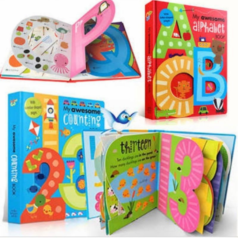 Buku Belajar Angka Huruf Awesome Alphabet Counting