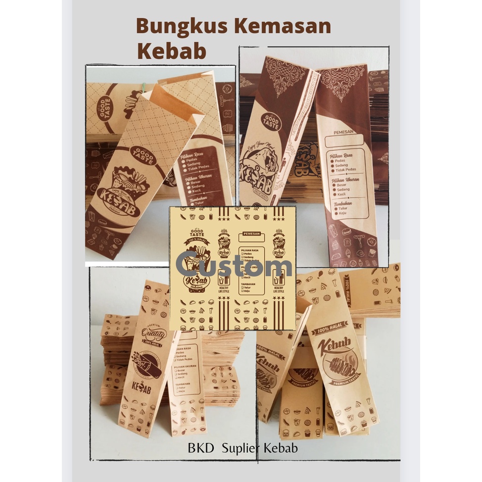 Kemasan Bungkus Kebab Khusus Custom