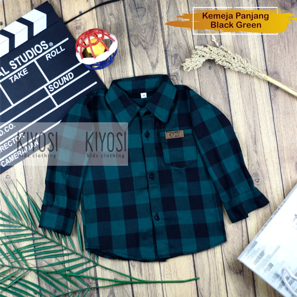 KIYOSI Kemeja Flanel Anak Premium Kemeja LENGAN PANJANG ANAK  1-6 Tahun