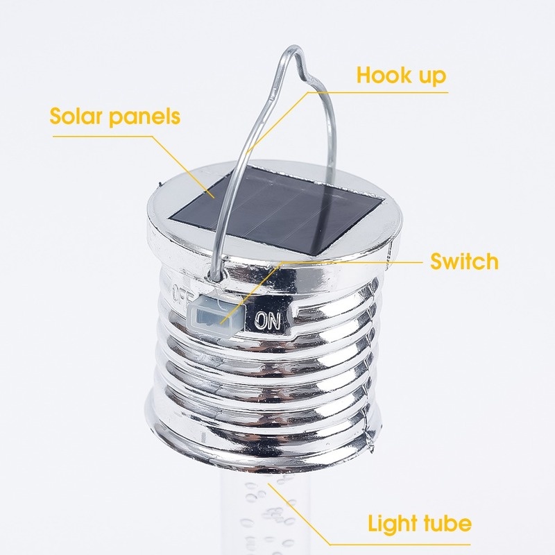 Lampu Gantung LED Tenaga Surya Bahan Akrilik Anti Air Untuk Dekorasi Outdoor