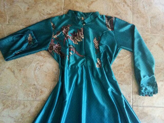 5warna Ramayana Couple 2pcs/kg 100/140 Allsize Gamis Busui Syari Batik Semi Sutera Halus Knz Ch