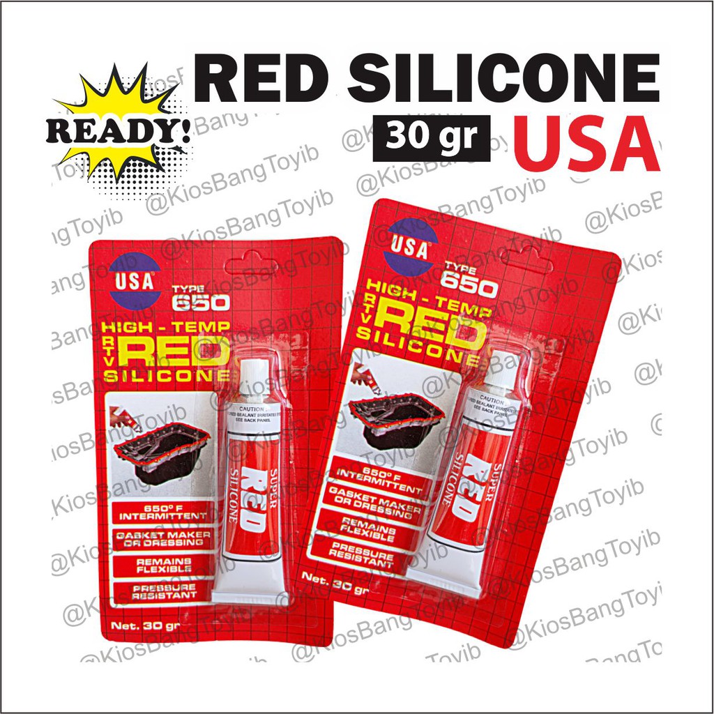 Lem Gasket Silikon Red Silicone USA Type 650 ORIGINAL Type 650 High Temp RTV 30gr