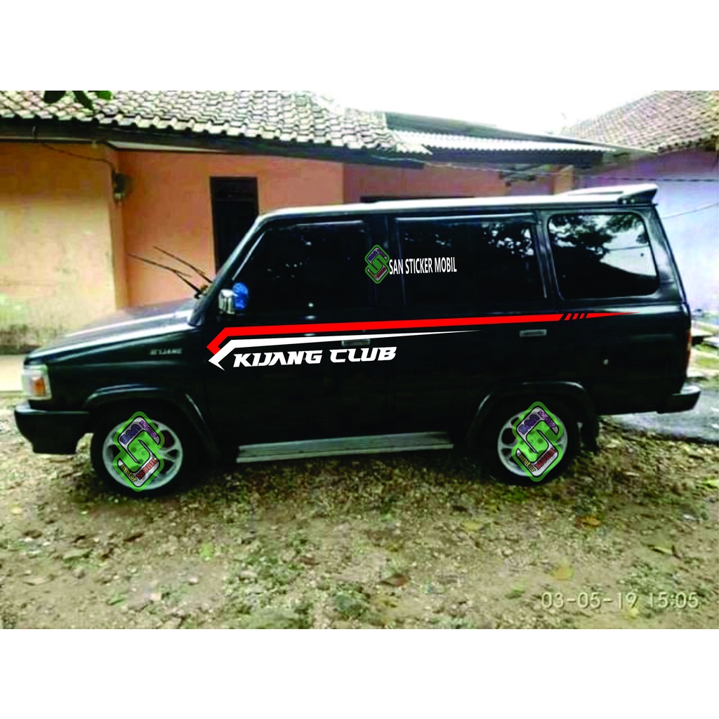 0217 stiker mobil kijang Grand exstra 1,8 Lis body mobil kijang orisinil DESAIN LIST BODY SAMPING TE