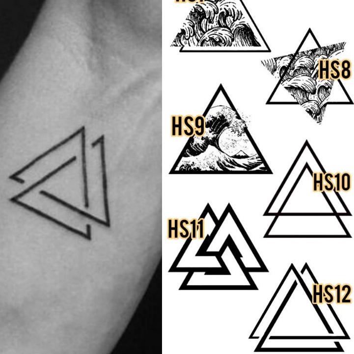 [ZVG] Tato Temporer/Stiker Tato Minimalis - HS -  Tato segitiga Tato Pria Tato Tangan Tato kecil Tat