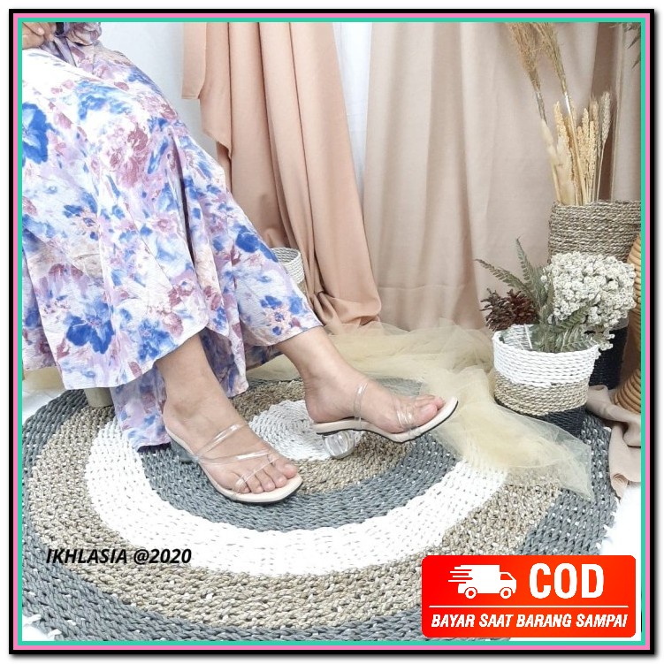 Terlarisss Wed 21/05 Sepatu Hak Padior Fashion Hev #733-5 Lf Dr6 XU387 Sandal Wanita Hak Kaca Bula