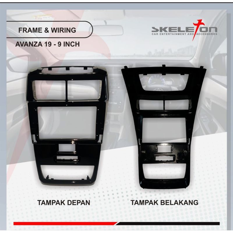 FRAME HEAD UNIT  9 INCH SKELETON FOR AVANZA XENIA 2019 UP