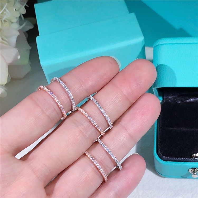 Pandora Cincin 925 Sterling Silver Hias Berlian Mikro Gaya Klasik Untuk Wanita