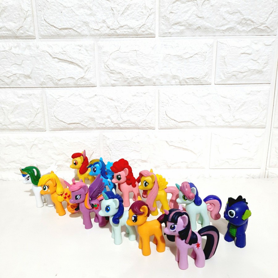 My Little Pony Set 12 Koleksi Figure Cake Topper kado mainan anak